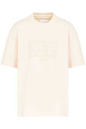 T-shirt in cotone beige chiaro MAISON MARGIELA | S50GC0703S23883118